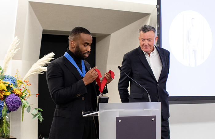 Muyiwa Oki and Chris Williamson RIBA President ceremony 2025jpg