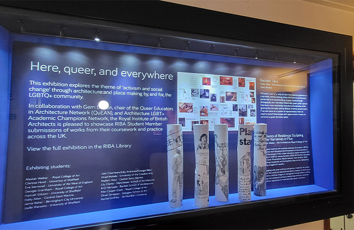 Here queer and everywhere exhibition display paneljpg