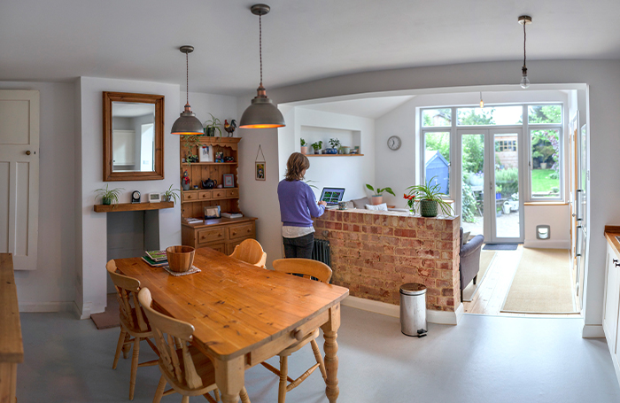 Clare Nash working remotely in dining roomjpg