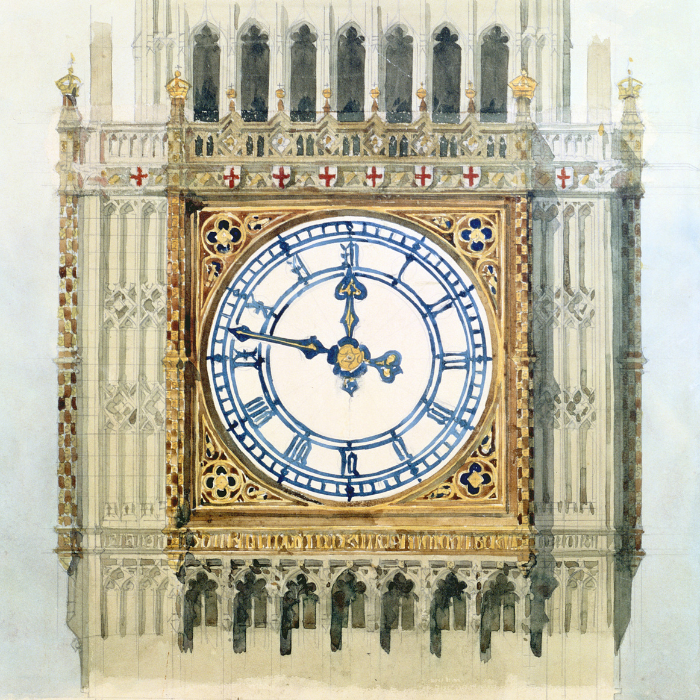 Design for the clock face of the clock tower Houses of Parliament RIBA Collectionspng