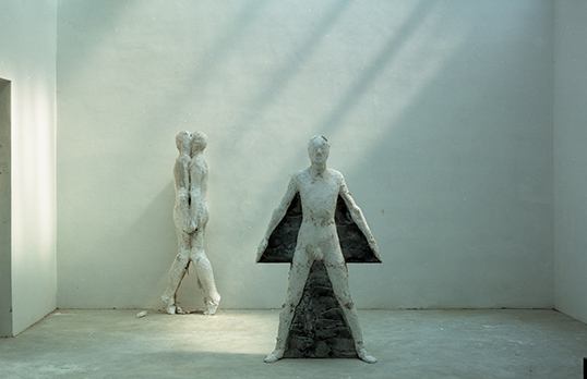 Antony Gormley sculptures in studio