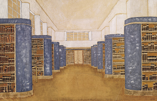 Royal Institute of British Architects, 66 Portland Place, London: the library, RIBA Collections