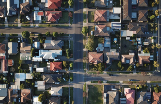 arial view of city