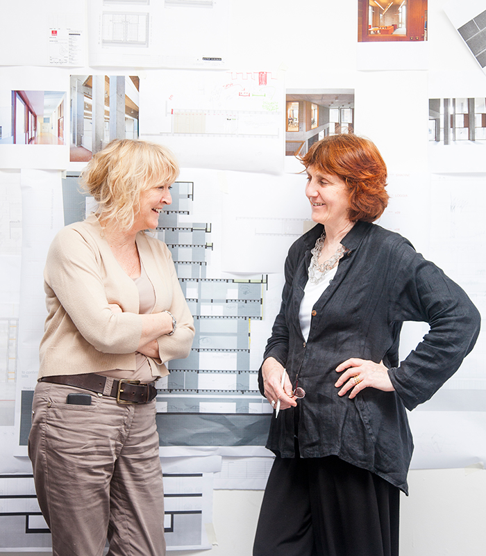 Yvonne and Shelley of Grafton Architects smiling