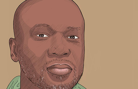 Illustration of Sir David Adjaye for RIBAJ