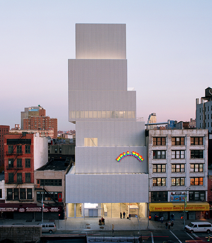 white building looking like stacked blocks SANAA