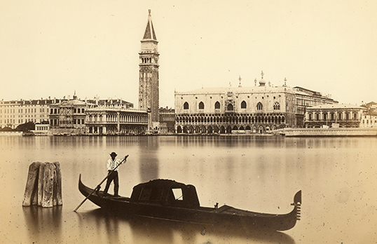 Libreria Sansoviniana, Campanile of San Marco and Doge's Palace, Venice, seen from the Lagoon