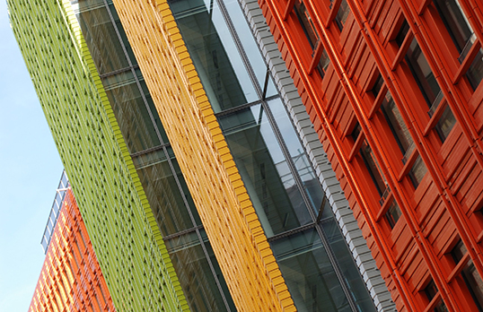 Colourful Constructions - colourful building exteriors of high rise buildings
