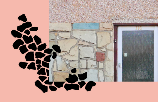 Stonework and door on a house