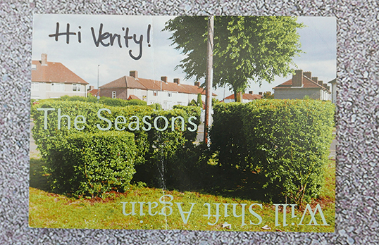 Postcards from Becontree: a postcard addressed to Verity from the estate