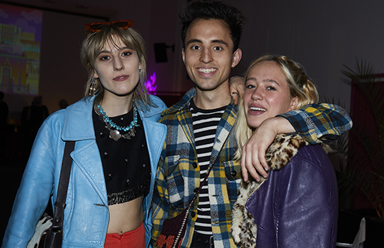 Three guests at an Architects Underground event