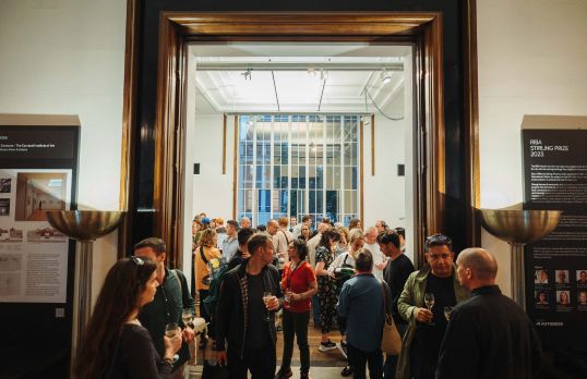People gathered for an event at RIBA Portland Place London