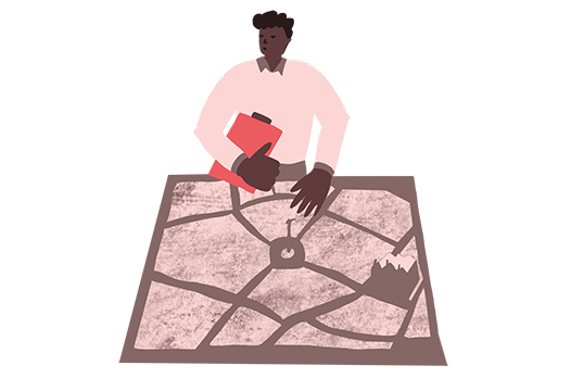 Cartoon of a town planner