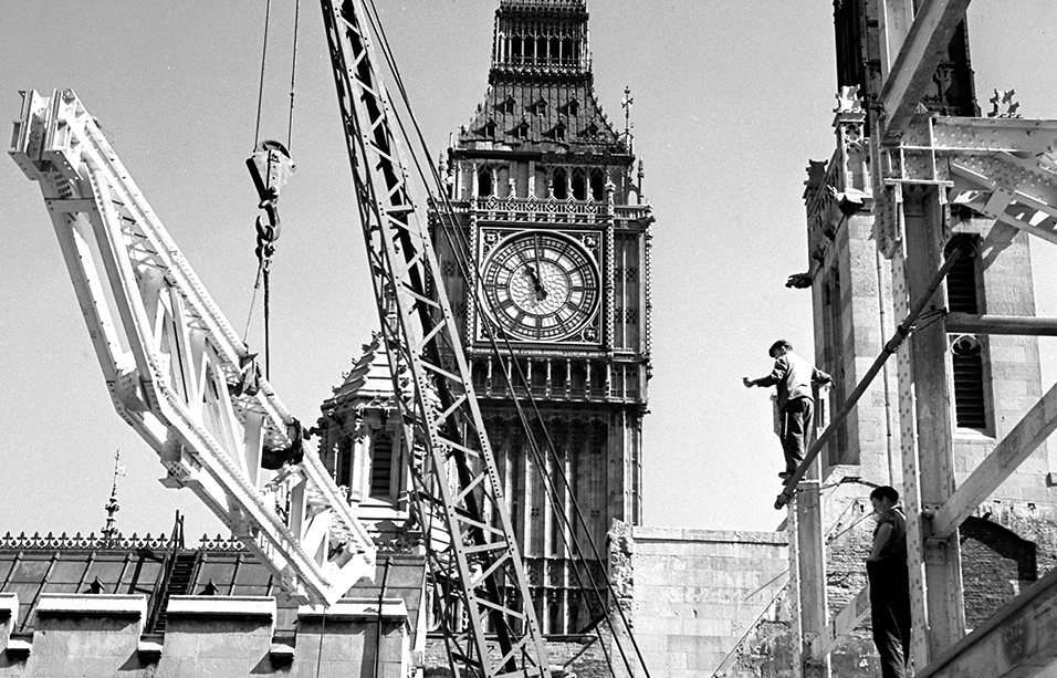 Reconstruction of the Houses of Parliament, Palace of Westminster, London, following war damage John Maltby / RIBA Collections