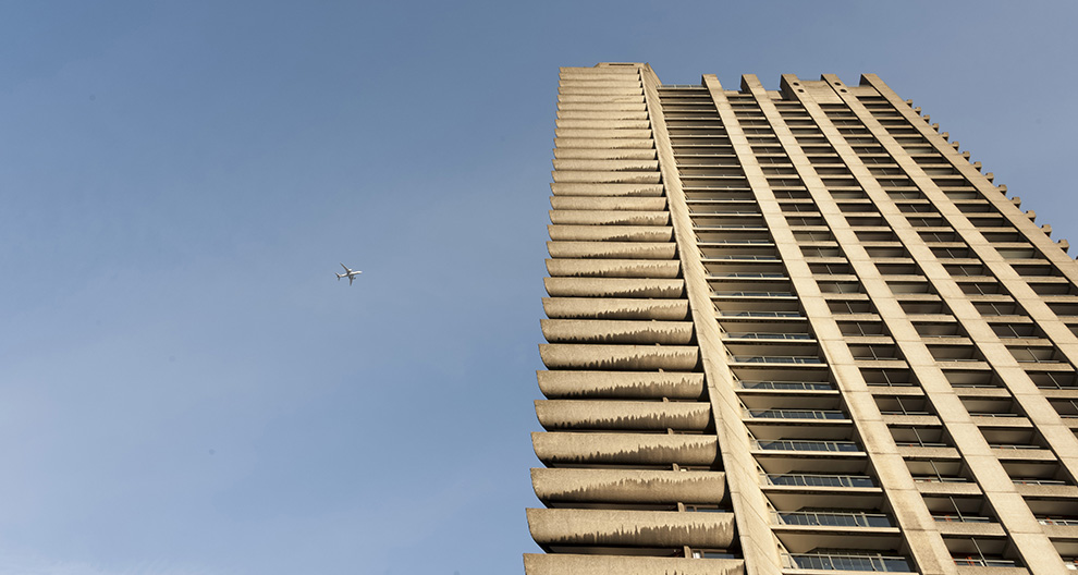 Barbican Estate, City of London: one of the residential towers RIBA 111766 