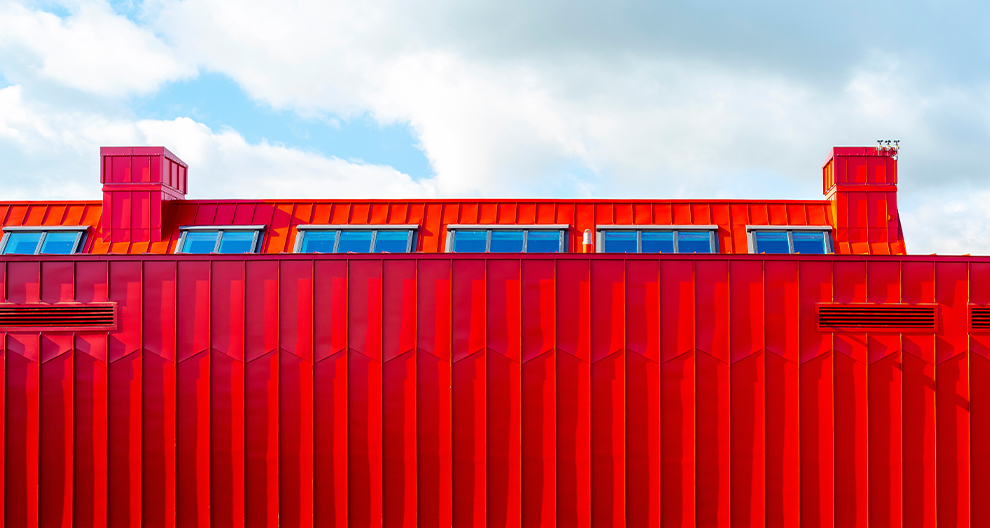 Red roof of Alfreton Park Community Special School