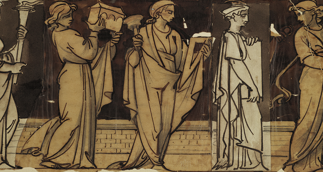 Architectural frieze drawing