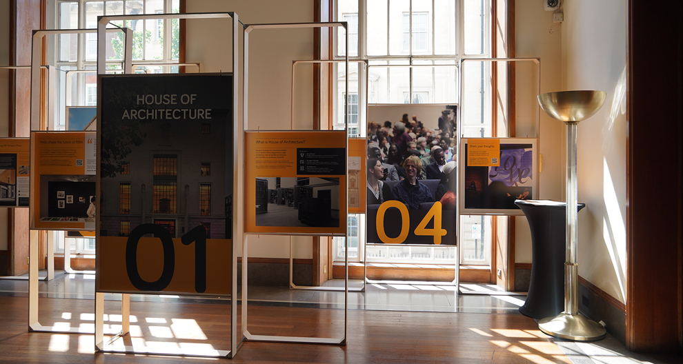 House of Architecture display at 66 Portland Place