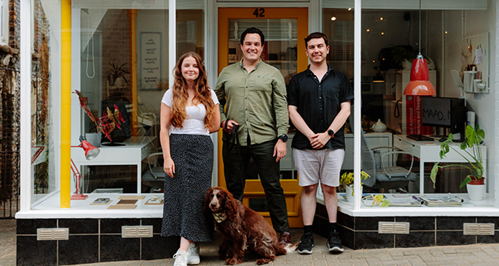 Architects posing for RIBA membership