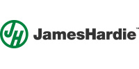 James Hardie logo with letters J and H in green circle