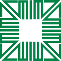 Green lined pattern logo in a square shape - Aga Khan Award for Architecture
