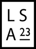 Black Liverpool School of Architecture LSA 23 logo surrounded by a black rectangle