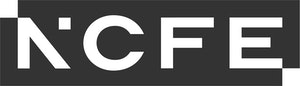 NCFE white text logo on dark grey rectangle background
