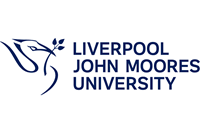 Liverpool John Moores University navy logo with liverbird design